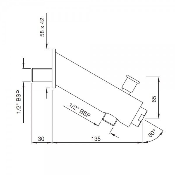 SPT-CHR-49463 Излив для ванны Artize  Хром  - Вид №1