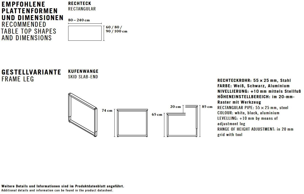 BENE Стол из меламина с регулируемой высотой sun-id-1347769 - Вид №5
