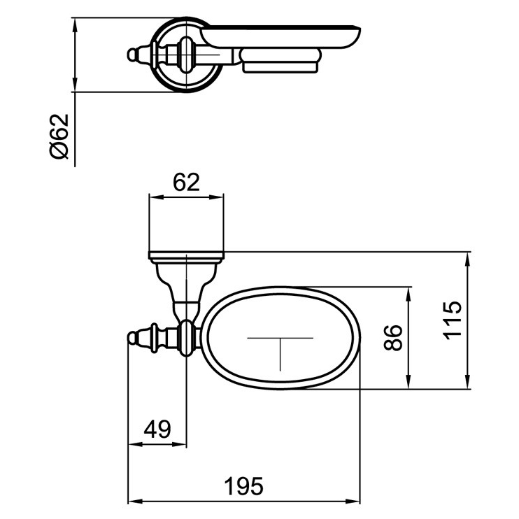AM500101015 Мыльница Webert Ottocento - Вид №1