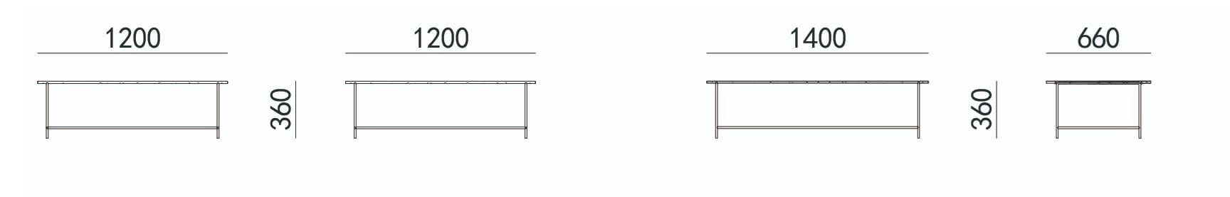 Стеклянный низкий квадратный журнальный столик HC28 maison Grassi ARCH-00015292 - Вид №1