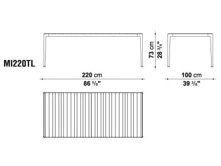 Прямоугольный садовый стол в ироко B&B Italia Outdoor мирт ARCH-00050544 - Вид №2
