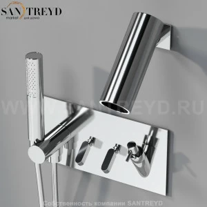 Душевая система с душевой лейкой и диспенсером для мыла ARUB0943NS SQUARE хромированная