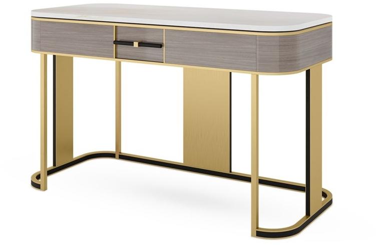 FRATO Прямоугольный письменный стол из массива дерева с ящиками Ashi Ffu120011aaa - Вид №1