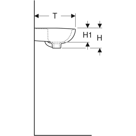 K91045000 Раковина Kolo Rekord с асимметричным переливом Geberit  - Вид №4