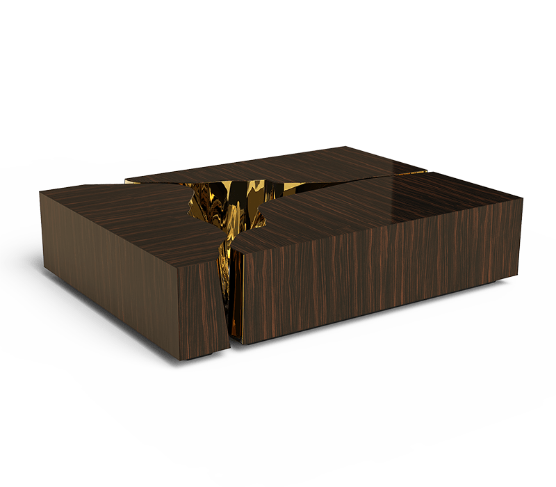 0-005 Центральный стол Lapiaz из черного дерева Boca Do Lobo 