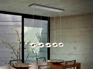 086507 Подвесной светильник LED 5L хром Schuller Lipse