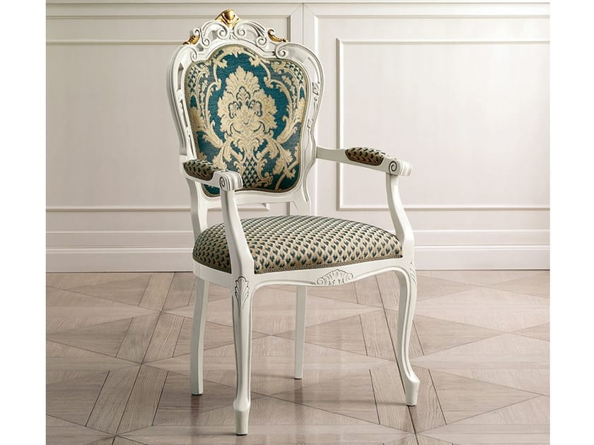 Тканевый мягкий стул с медальоном Prestige CAPRICCI ARCH-00035156