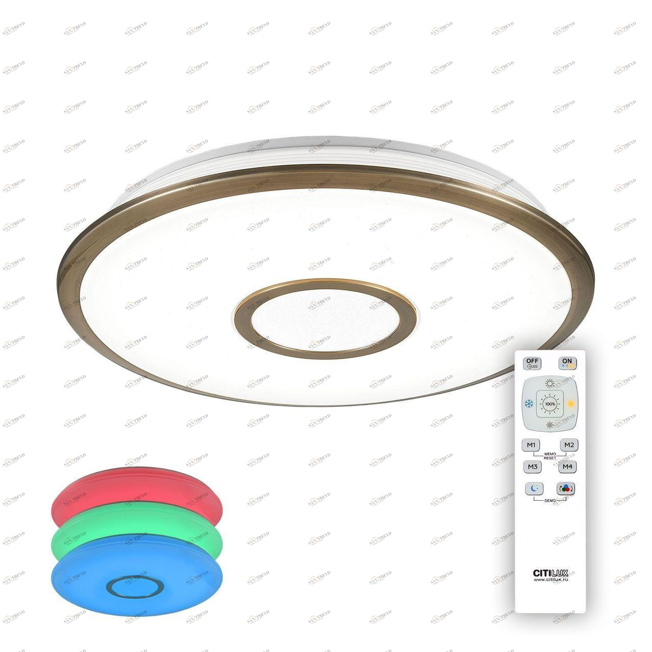 Потолочный светодиодный светильник Citilux СтарЛайт CL70363RGB CITILUX ДИЗАЙНЕРСКИЕ 276676 Белый;золото 