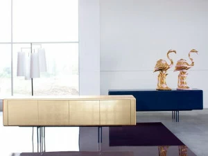 ERBA ITALIA Лакированный комод со встроенными ручками