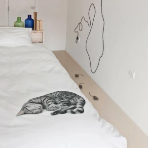 Детское постельное белье односпальное "Кошка Олли" 150х200 см SNURK  335460 Белый;серый