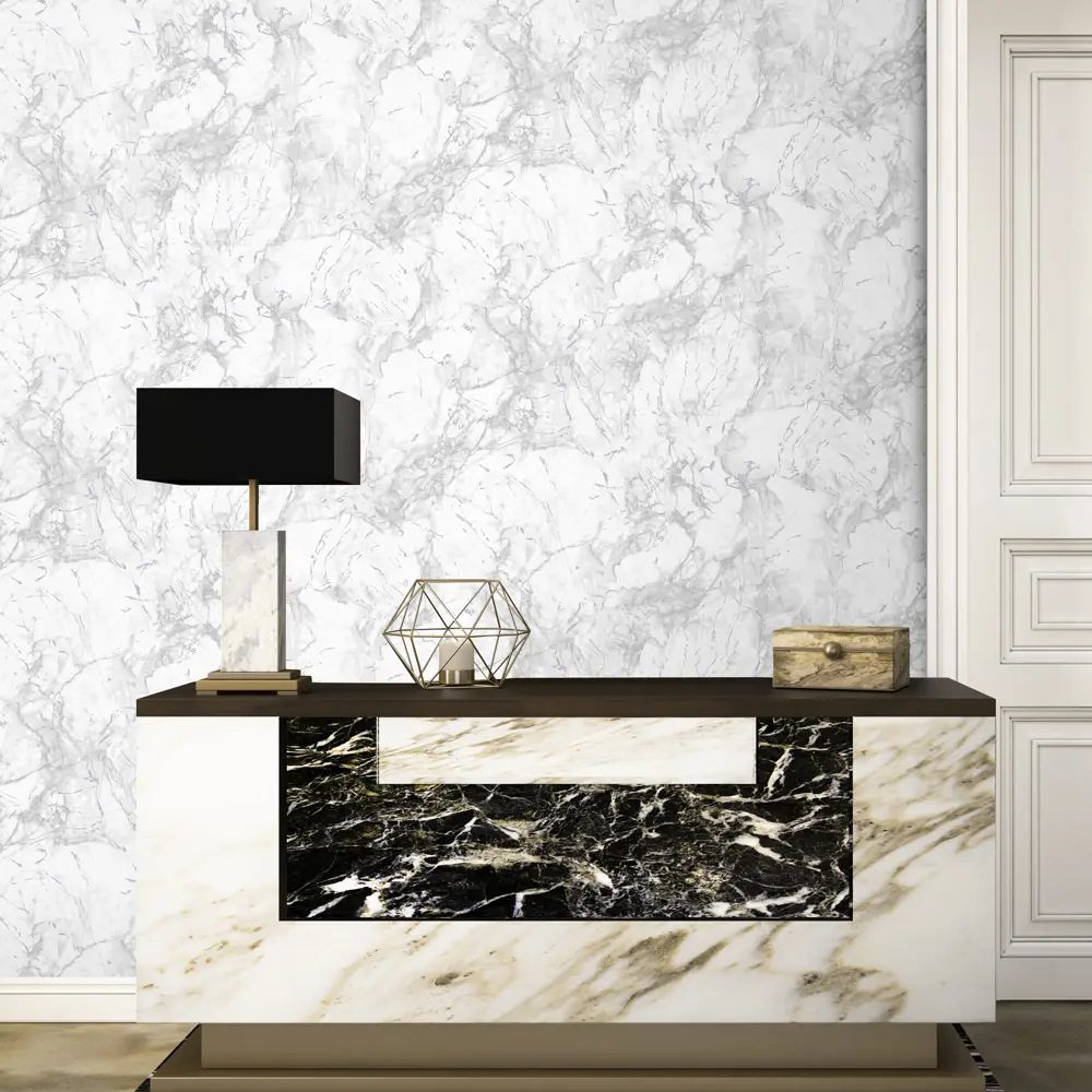 Erismann Murena: Флизелиновые обои серые однотонные для гостиной и спальни 89337531 STLM-0823414 - Вид №2