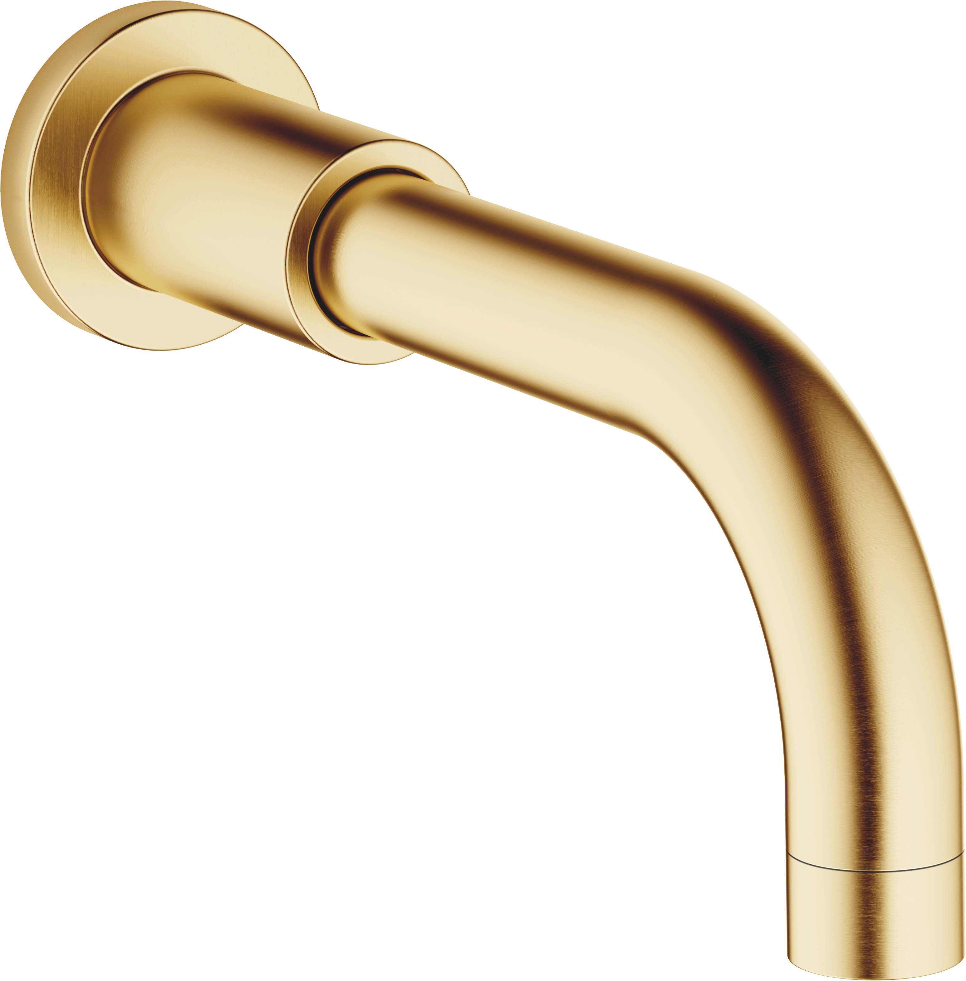 TARA Излив для ванны для настенного монтажа - Матовая дюрабрасс (23-каратное золото)