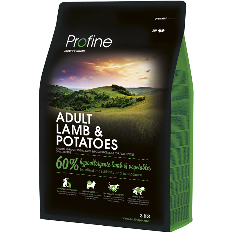 ПР0022633 Корм для собак ягненок сух. 3кг PROFINE 