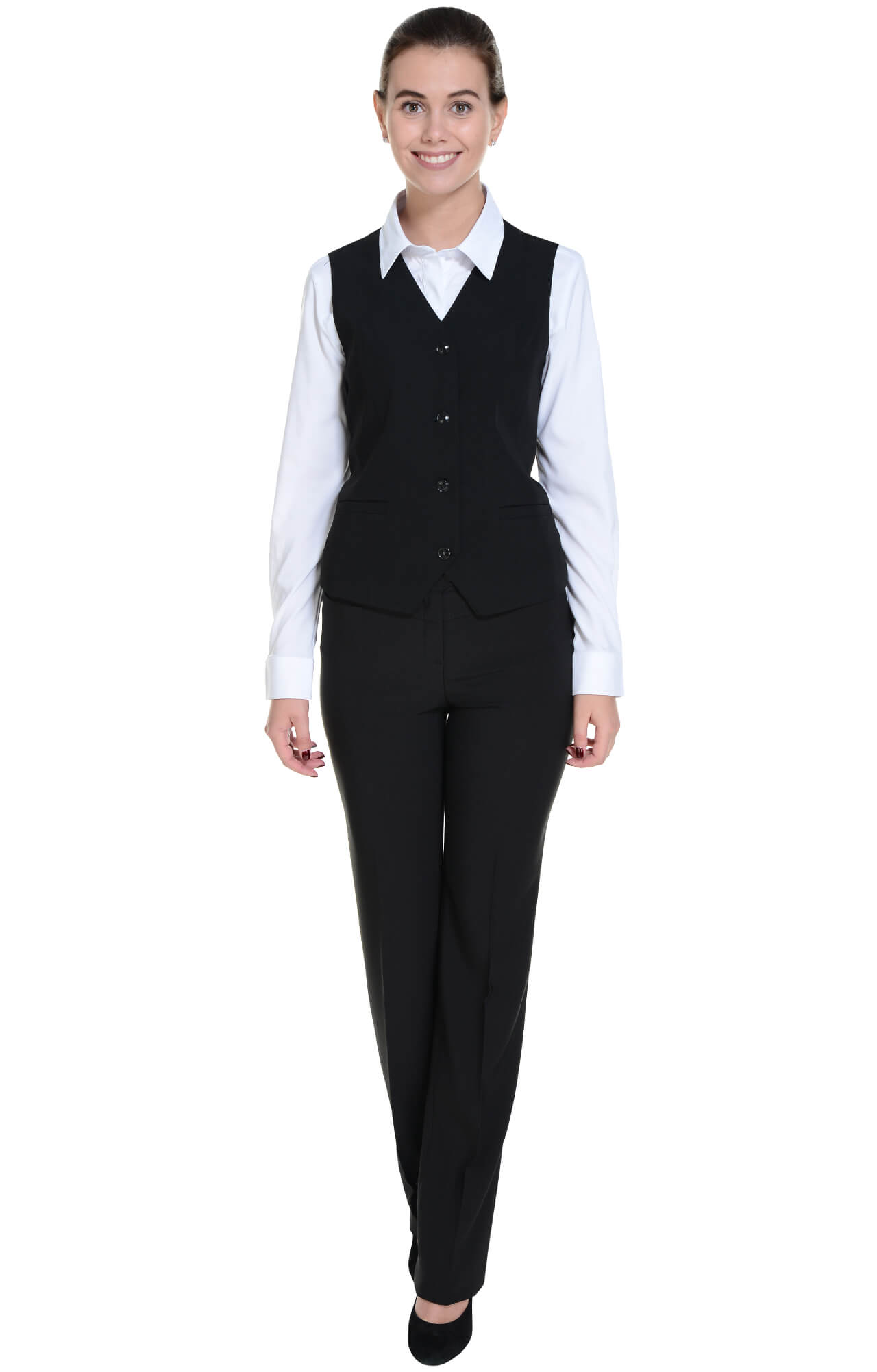 62872 Жилет  женский BLACK El-Risto  Одежда для официантов  размер 44  - Вид №6