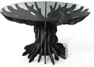 ALBEDO Круглый стол из березы и хрусталя Tale