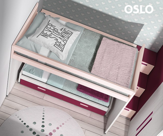 103152 Детская комната с двухъярусной кроватью Ambiente 42 Arasanz Oslo Santreyd - Вид №1