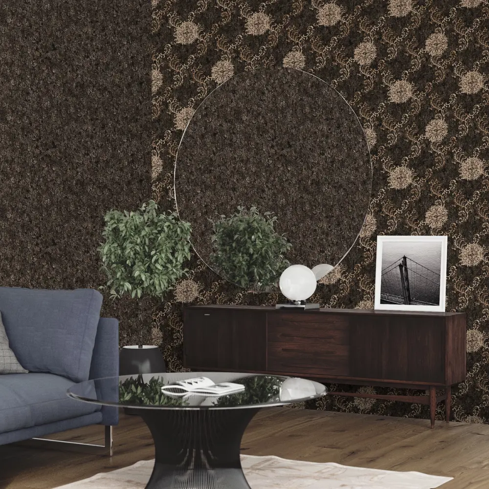 Обои флизелиновые Euro Decor Marco черные 1.06 м ED7116-22 STLM-2161283 - Вид №3