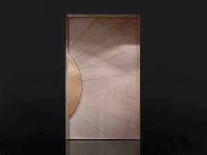 Ercole Автоматическая бронированная поворотная дверь из массива дерева и латуни