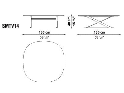 Мраморный квадратный низкий журнальный столик Maxalto пафос ARCH-00014089 - Вид №2