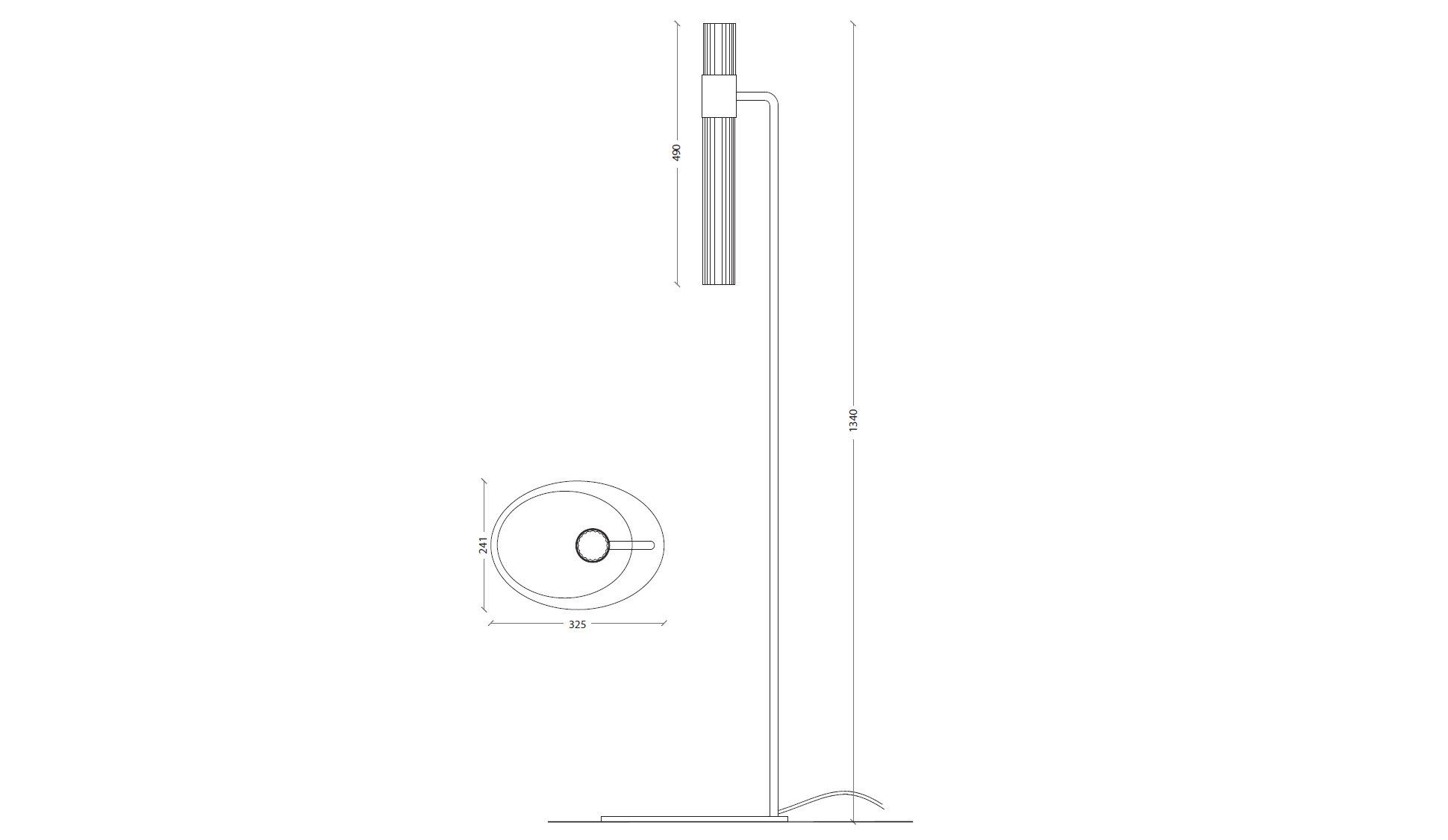Светодиодный торшер из латуни и стекла LUCE TU Sbarlusc ARCH-00028189 - Вид №2