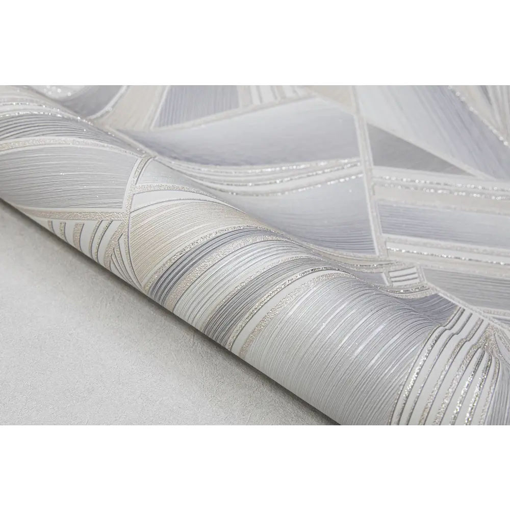 Флизелиновые обои Wallsecret Crystal с графическим узором в серо-голубых тонах 89024558 STLM-0831320 - Вид №2