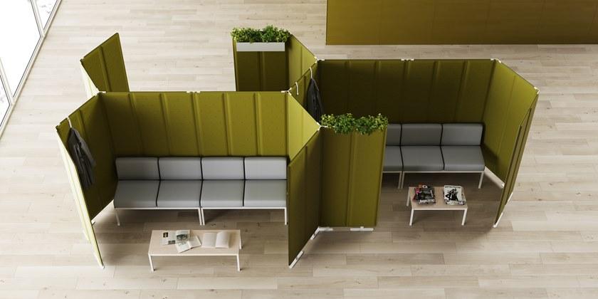 Steelbox by Metalway Звукопоглощающая перегородка для офиса из trevira® cs Zen sun-id-1453682 - Вид №13