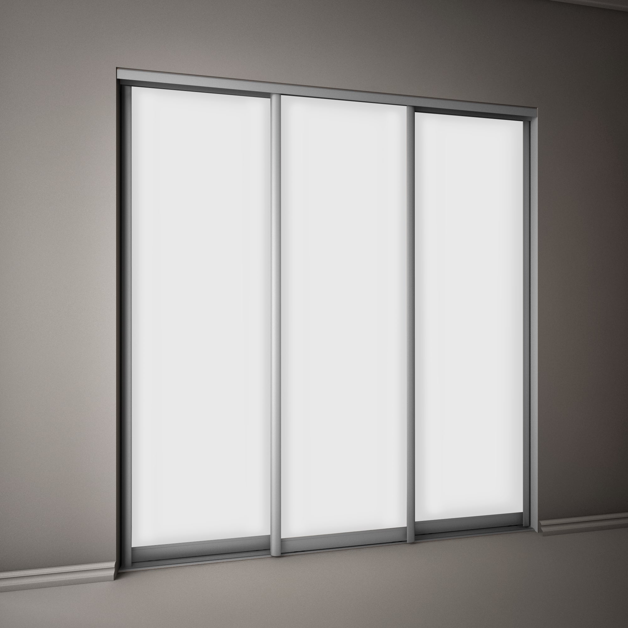 SPACEO Дверь-купе белый ясень с алюминиевым профилем 82335354 STLM-0024795 - Вид №5