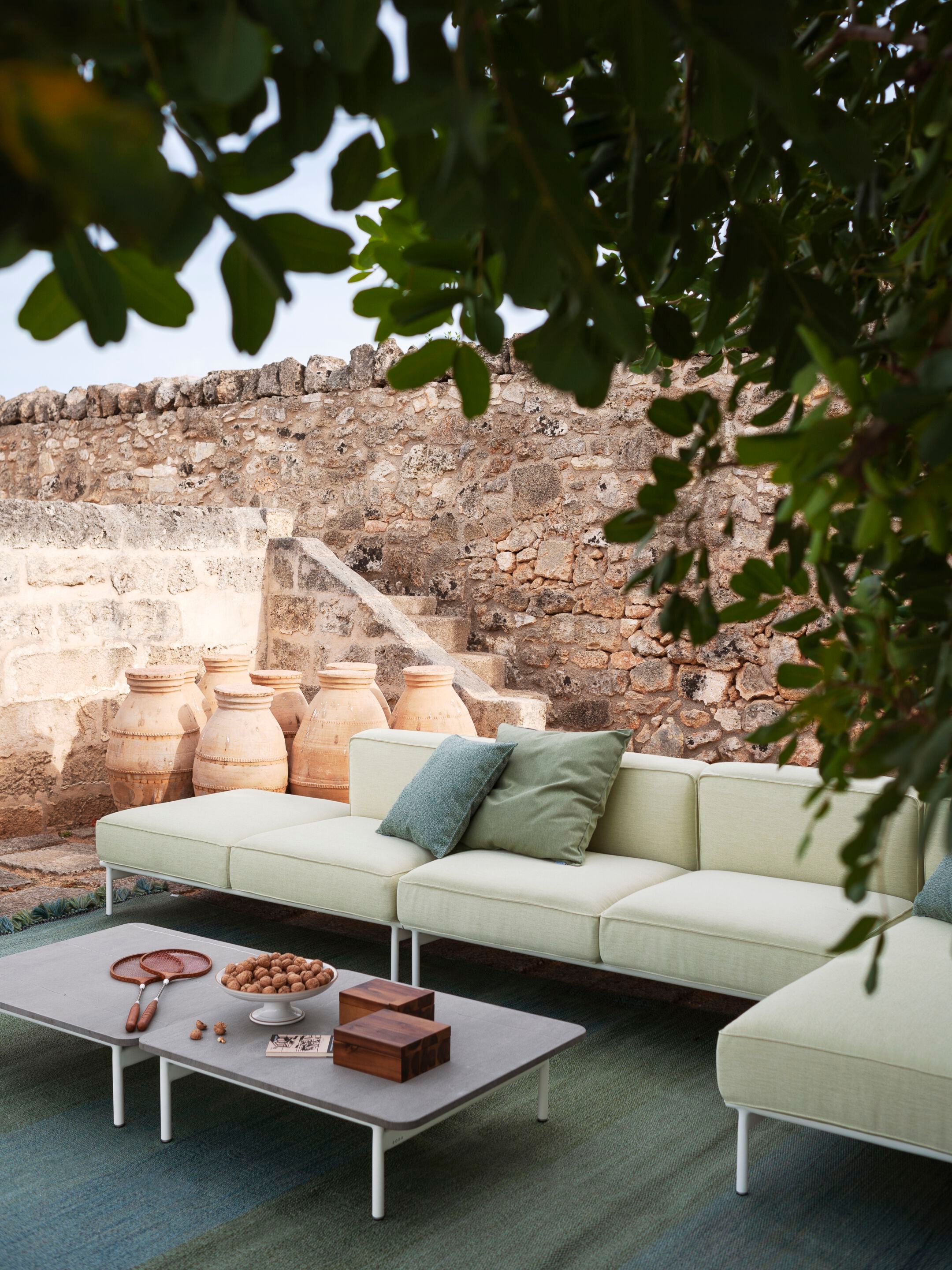 Угловой тканевый модульный садовый диван с полуостровом RODA Extendo ARCH-00108704 - Вид №10