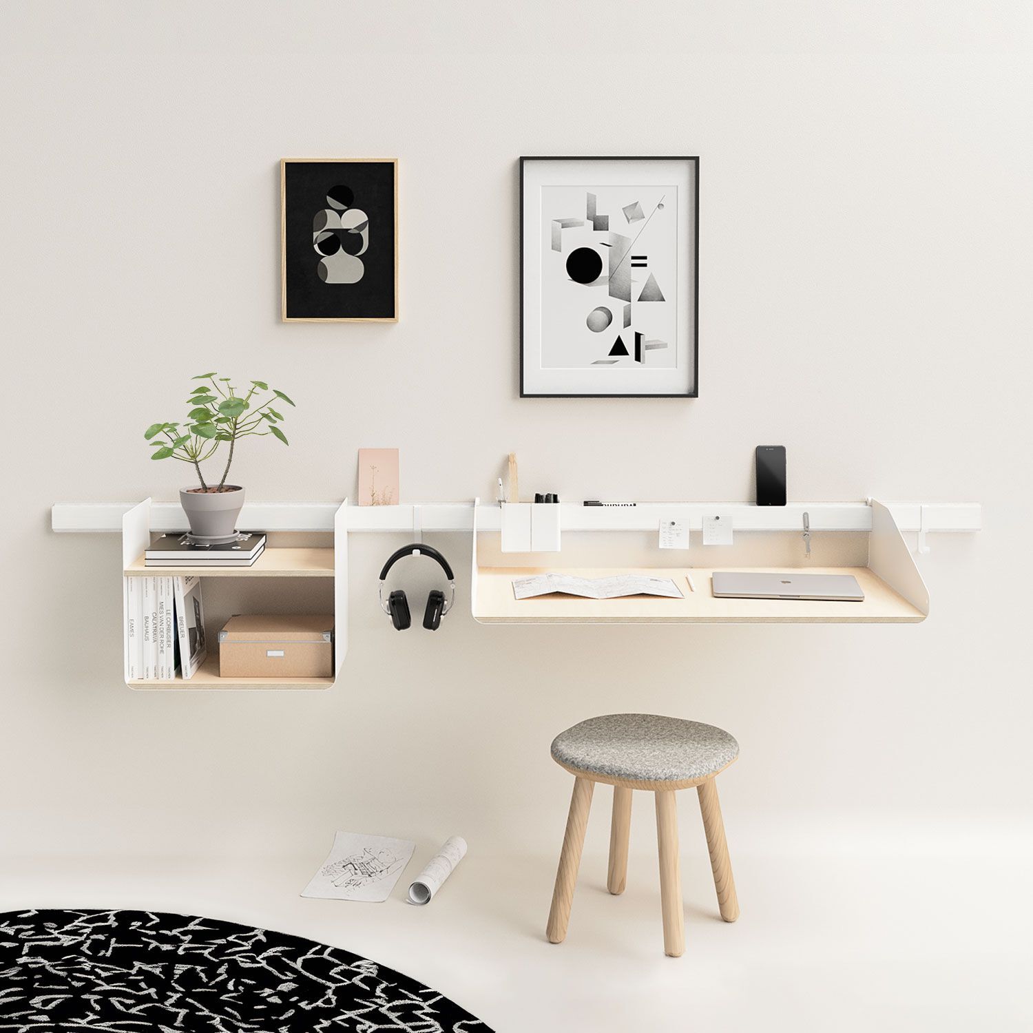 Система полки с деревянным письменным столом Variand Furniture H05 ARCH-00118981 - Вид №5