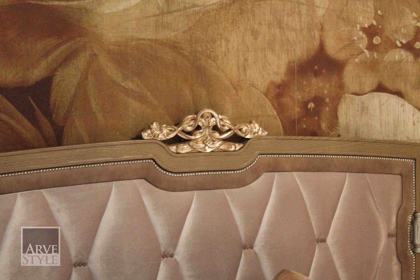 Деревянная двуспальная кровать с мягким изголовьем Arvestyle ARCH-00032854 - Вид №8
