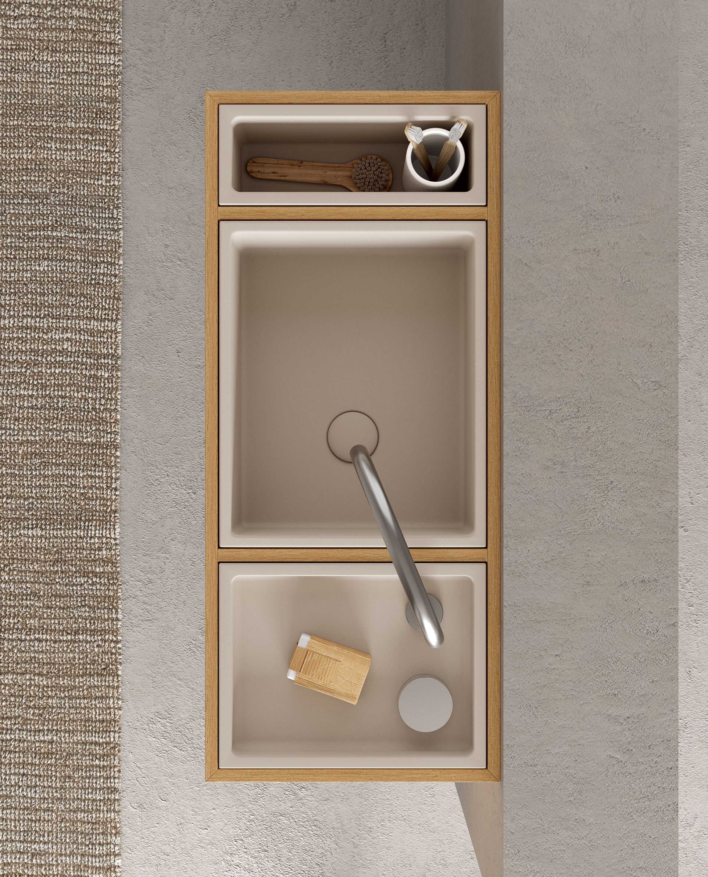 Подвесной шкаф для умывальника с ящиком Nic Mini Living ARCH-00104898 - Вид №7