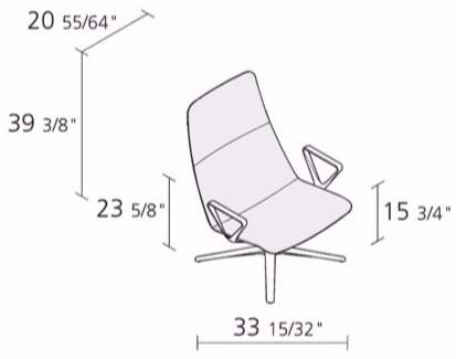 Alias Кресло поворотное на 4-х спицах с подлокотниками Slim sun-id-1434823 - Вид №7