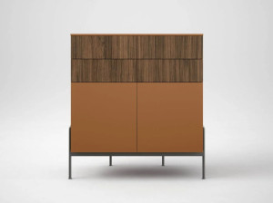 Деревянный шкаф с распашными дверцами