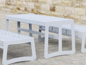 Прямоугольный стол из нержавеющей стали