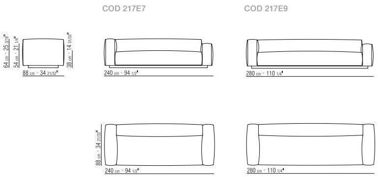 Flexform 4-х местный модульный диван из ткани Lario sun-id-1371755 - Вид №12