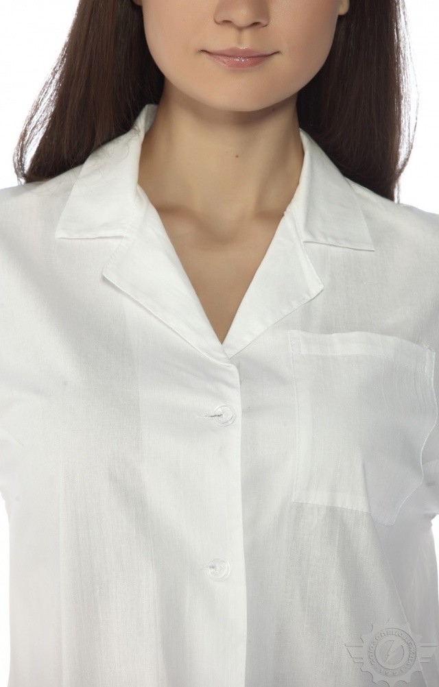 61693 Халат женский белый  Медицинская одежда  размер 52-54/158-164 Спецодежда  - Вид №4