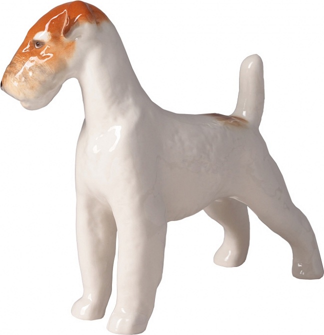 1049481 Императорский фарфоровый завод Скульптура "Терьер жесткошерст." Фарфор твердый 