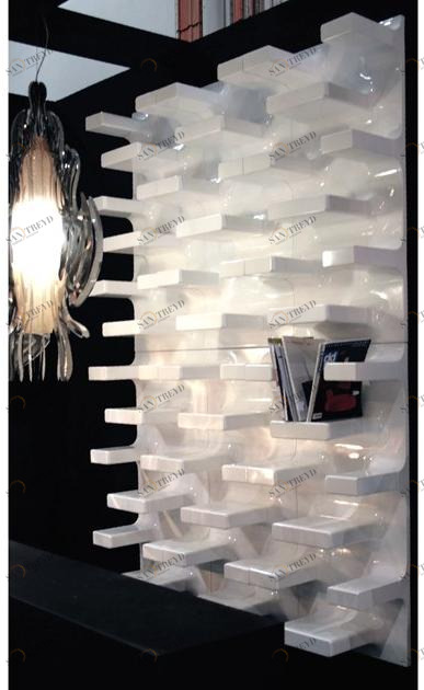 CEDRIMARTINI Модульный настенный книжный шкаф из стекловолокна Forma sun-id-1485774