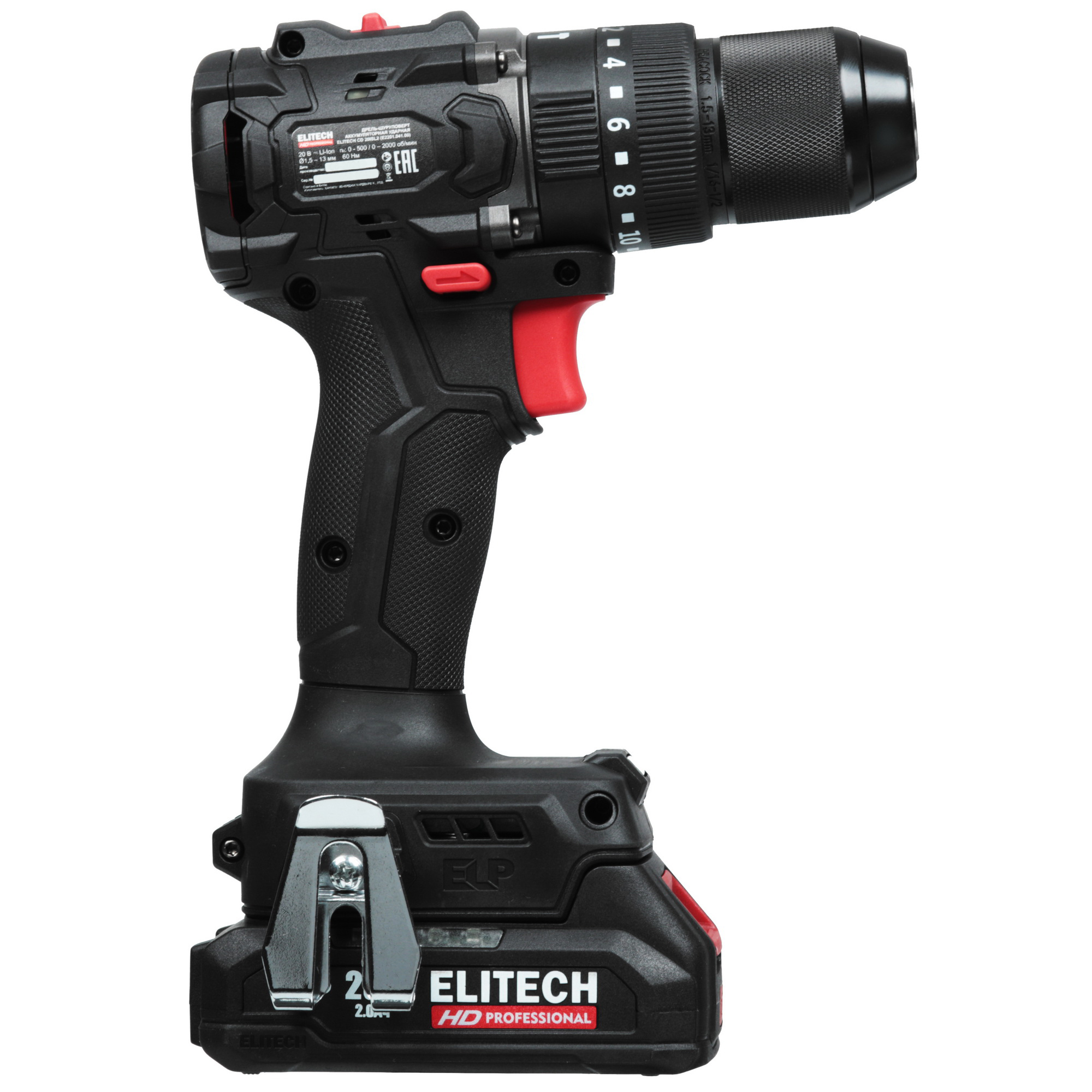 Дрель-шуруповерт ELITECH HD CD 20ISL2 9130085 STDN-0148509 - Вид №2