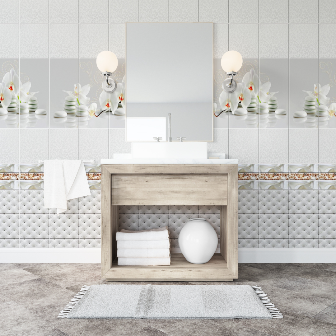 Панель пласт. "Новита" Орхидея белая (Узор) 2,7*0,25 АКВАТОН Novita STSR-408 - Вид №3