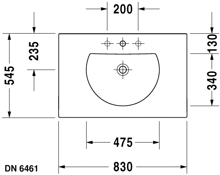 0499830000 Подвесная раковина настенная овальная Duravit Darling New - Вид №6