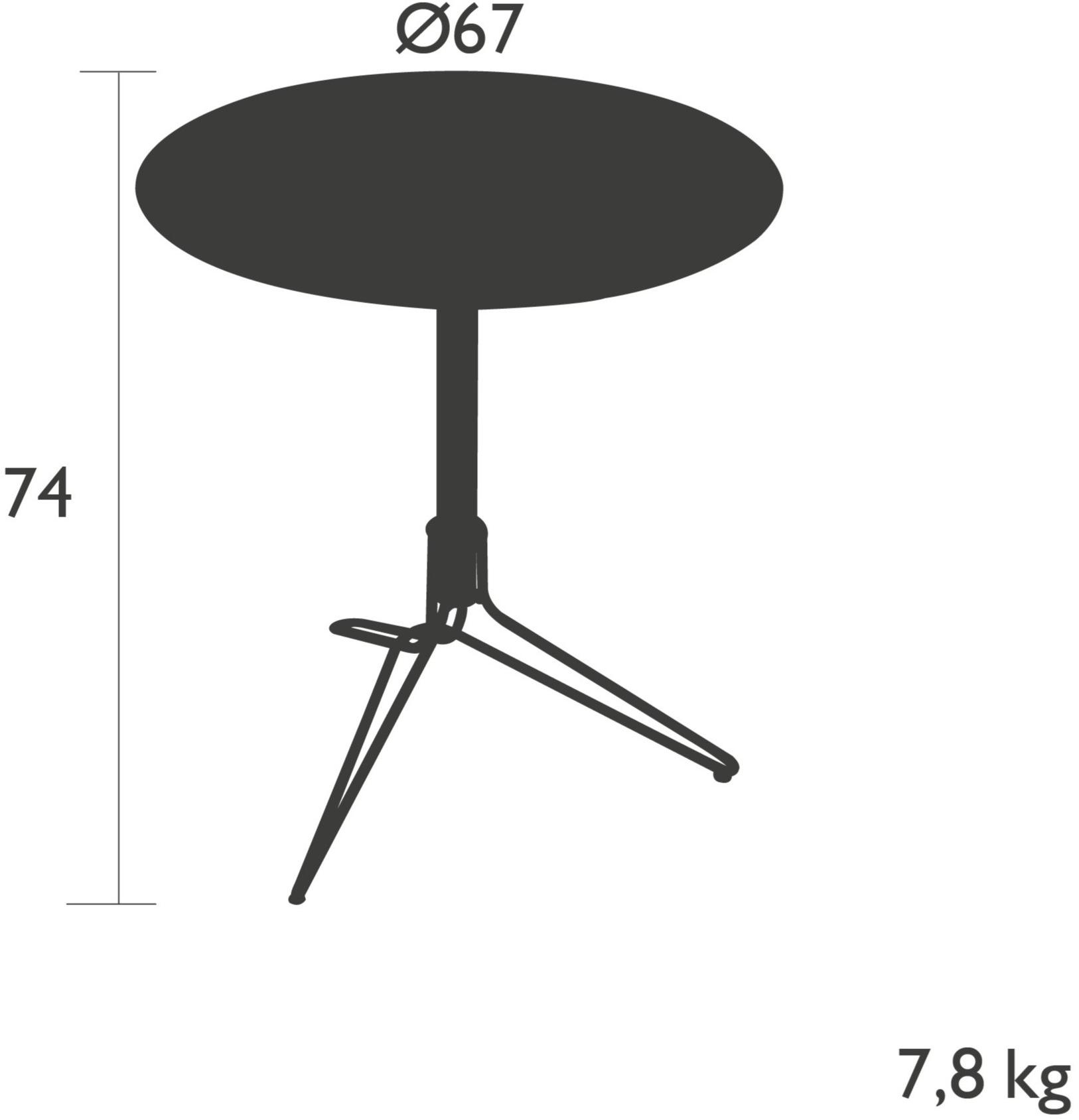 Fermob Садовый круглый стол из стали Flower 7110 - Вид №3