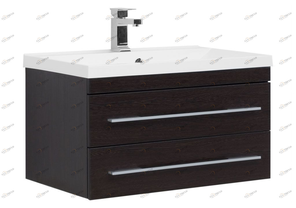 Тумба с раковиной Aquanet Нота NEW 75 венге 0017148800204118