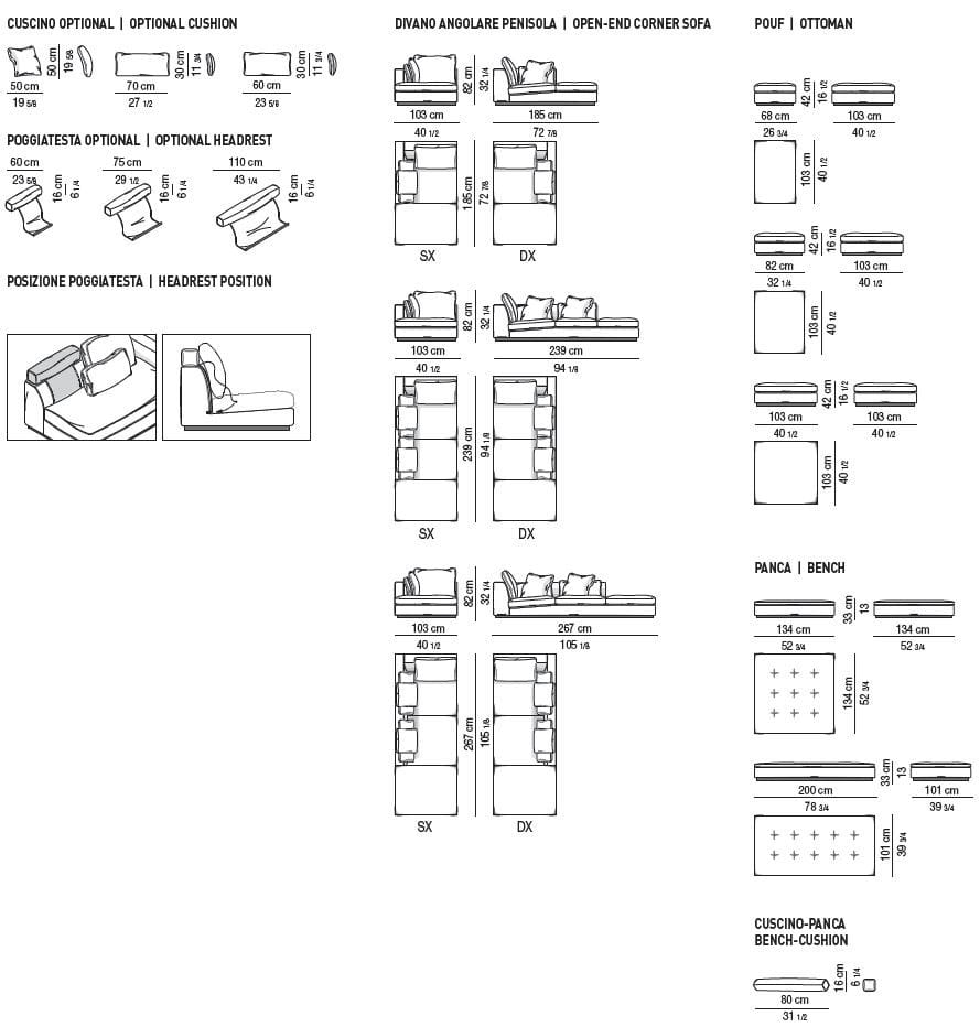 Кожаный диван Minotti Andersen System ARCH-00088984 - Вид №7