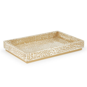 OVA-GLD-WHT-TR Овальный золотой поднос Labrazel