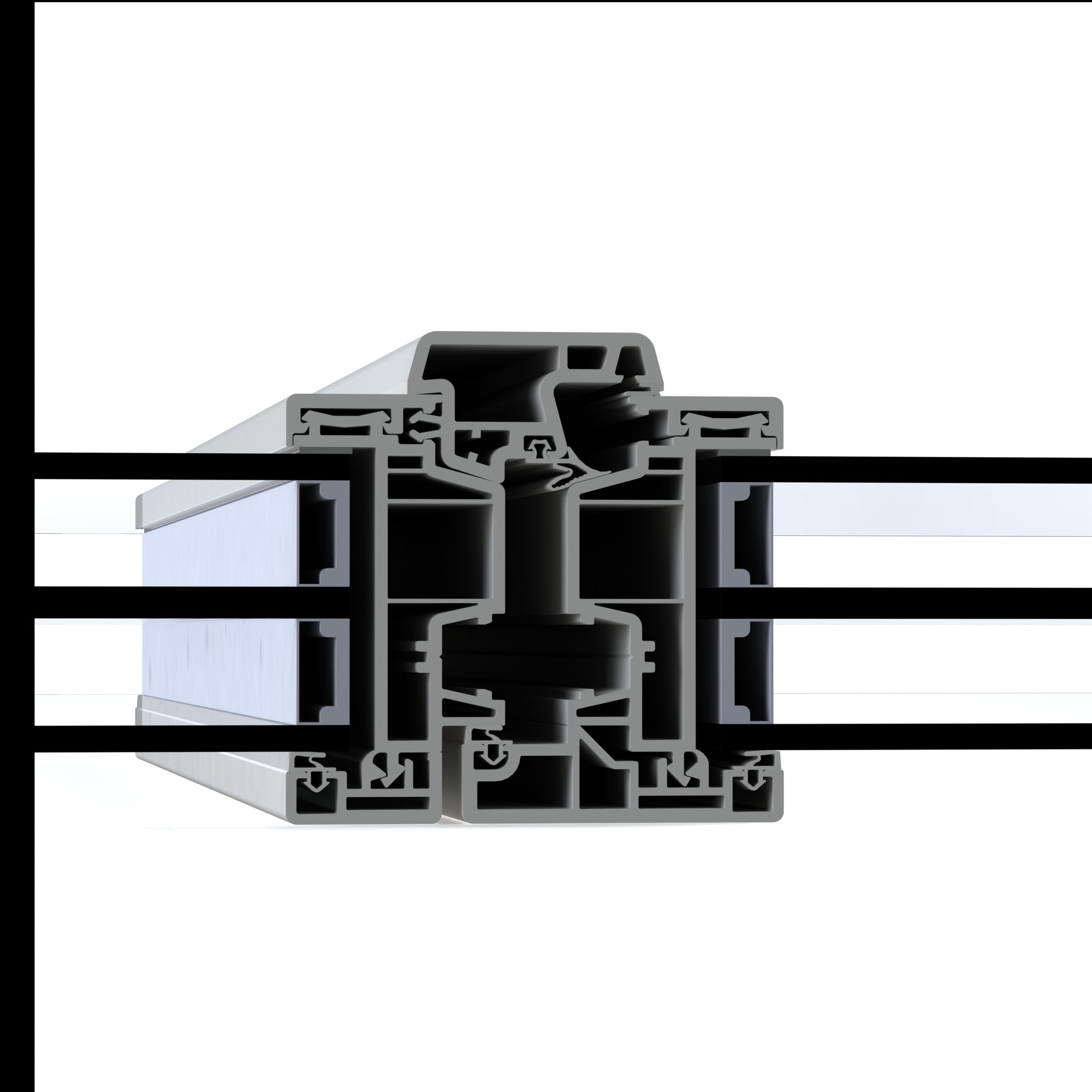 ПВХ створки тепловой резки окна ALPHACAN ALPHA EXTREME MODULARE ARCH-00037394 - Вид №5