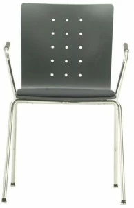 ZÜCO Штабелируемый деревянный стул с подлокотниками и встроенной подушкой Cima Ci 542