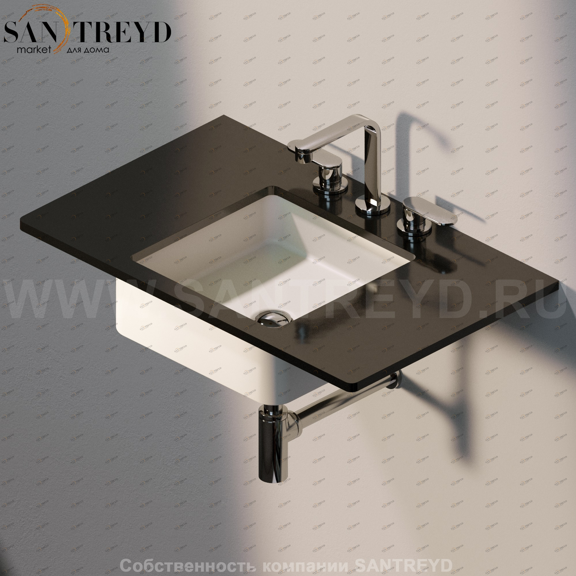 MW40SP9003 Накладная раковина под столешницу  квадратная Ceramica Flaminia Miniwash