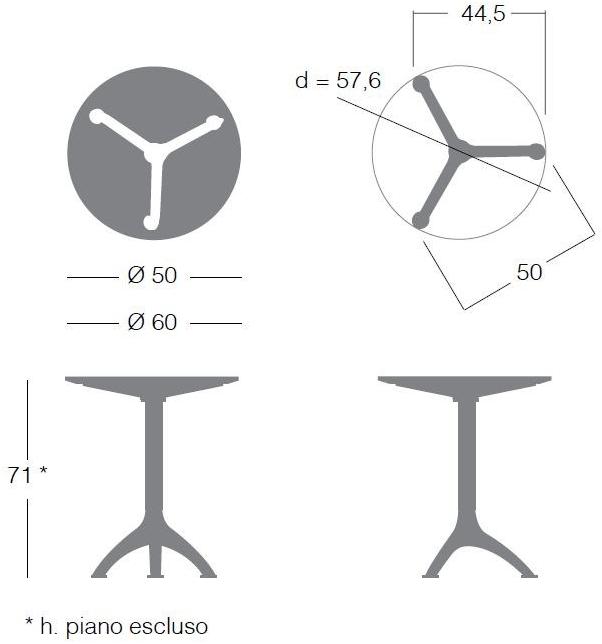 Segis Круглый стол из литого под давлением алюминия K sun-id-1353323 - Вид №3