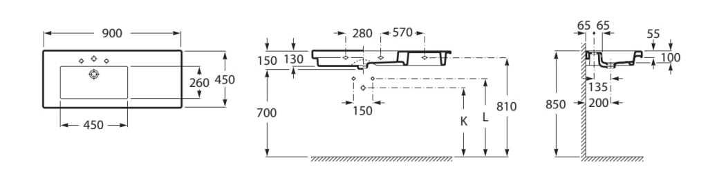 Фарфоровая раковина с одной столешницей Roca Prisma ARCH-00072376 - Вид №6